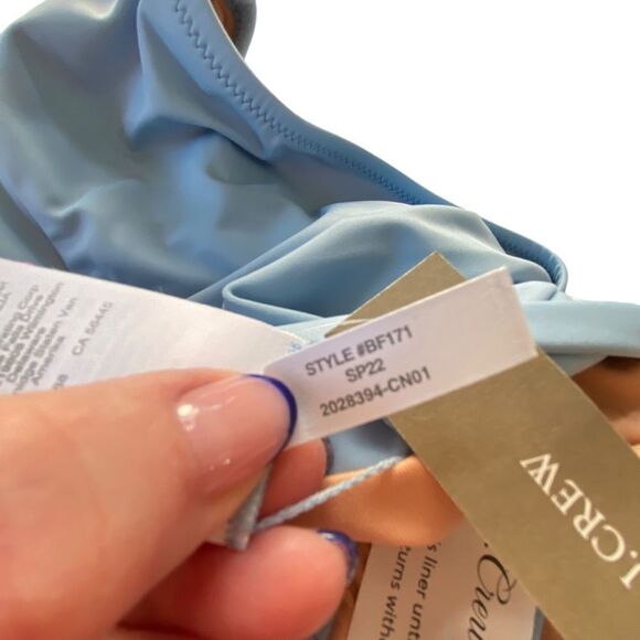 J Crew Blue Mist Crossover Cheeky Bikini Bottom Sz 2X NWT - Picture 7 of 10